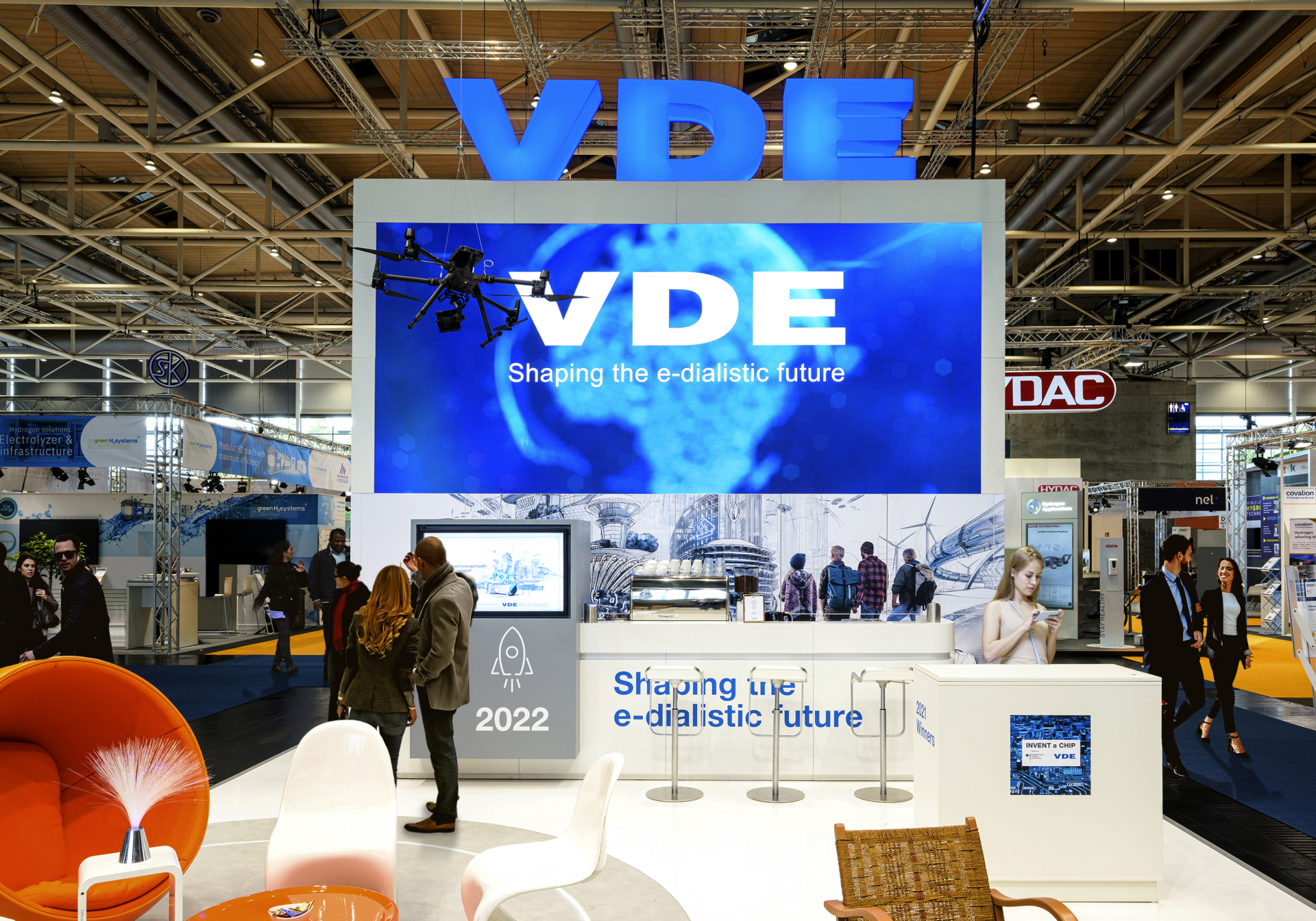 Messestand VDE Bildschirm